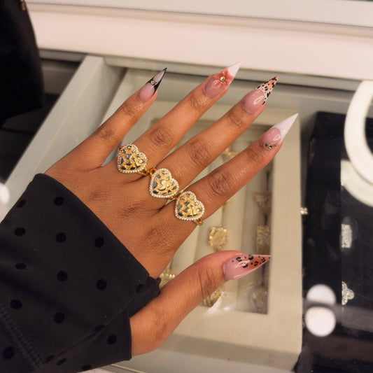 Bling Nugget Heart Ring
