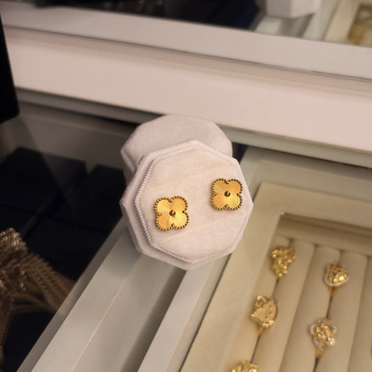 Gold Clover Earrings