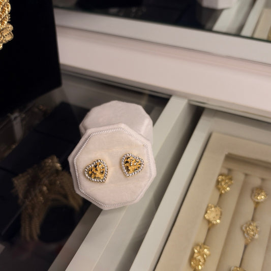 Heart Nugget Earrings